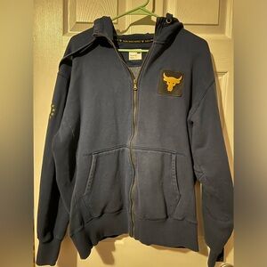 Men's under armor navy zip up. Size large